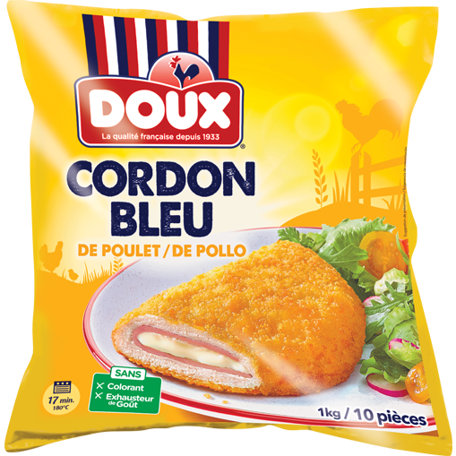 Cordon Bleu de poulet Doux dans une assiettes avec des légumes